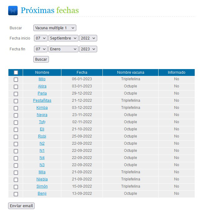 Sistema de Próximas Fechas NoahVet