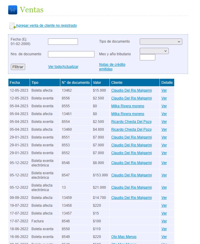 Interfaz de Control de Ventas NoahVet